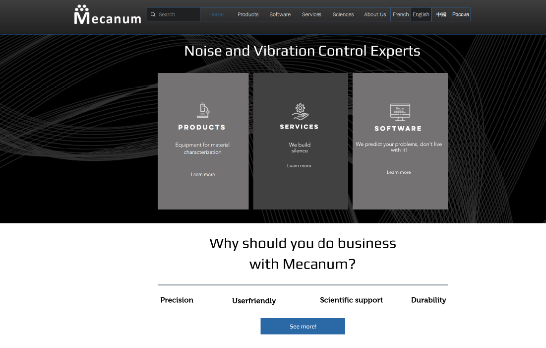 Mecanum image of website